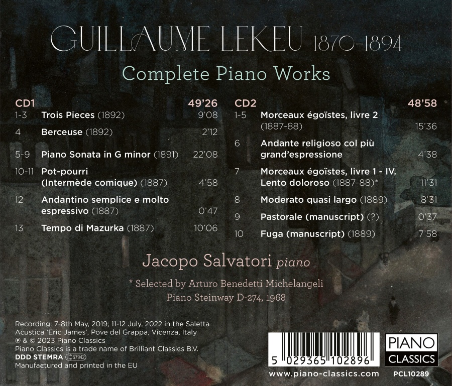 Lekeu: Complete Piano Works - slide-1