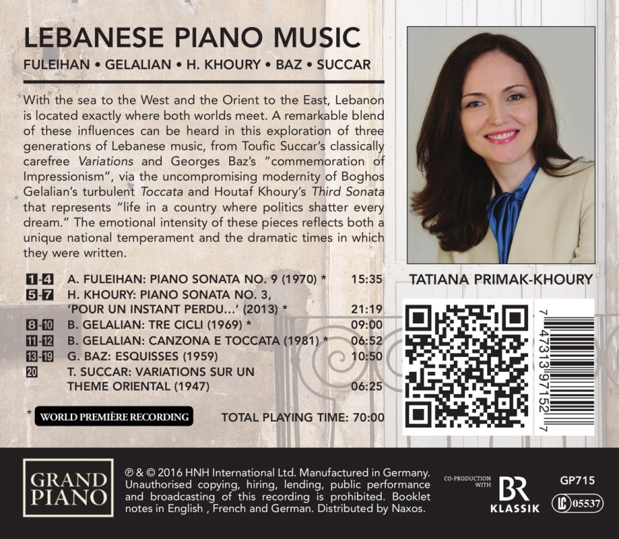 Lebanese Piano Music – Succar, Baz ,Gelalian, Khoury ,Fuleihan, - slide-1