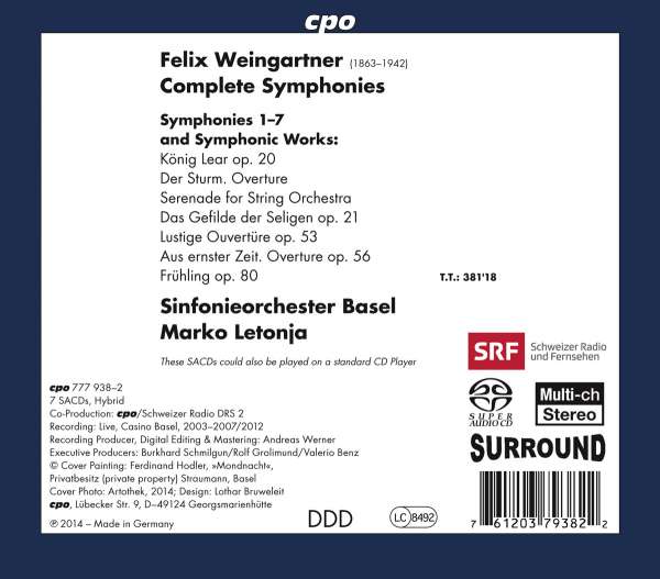 Weingartner: Complete Symphonies 1 - 7 and Symphonic Works - slide-1