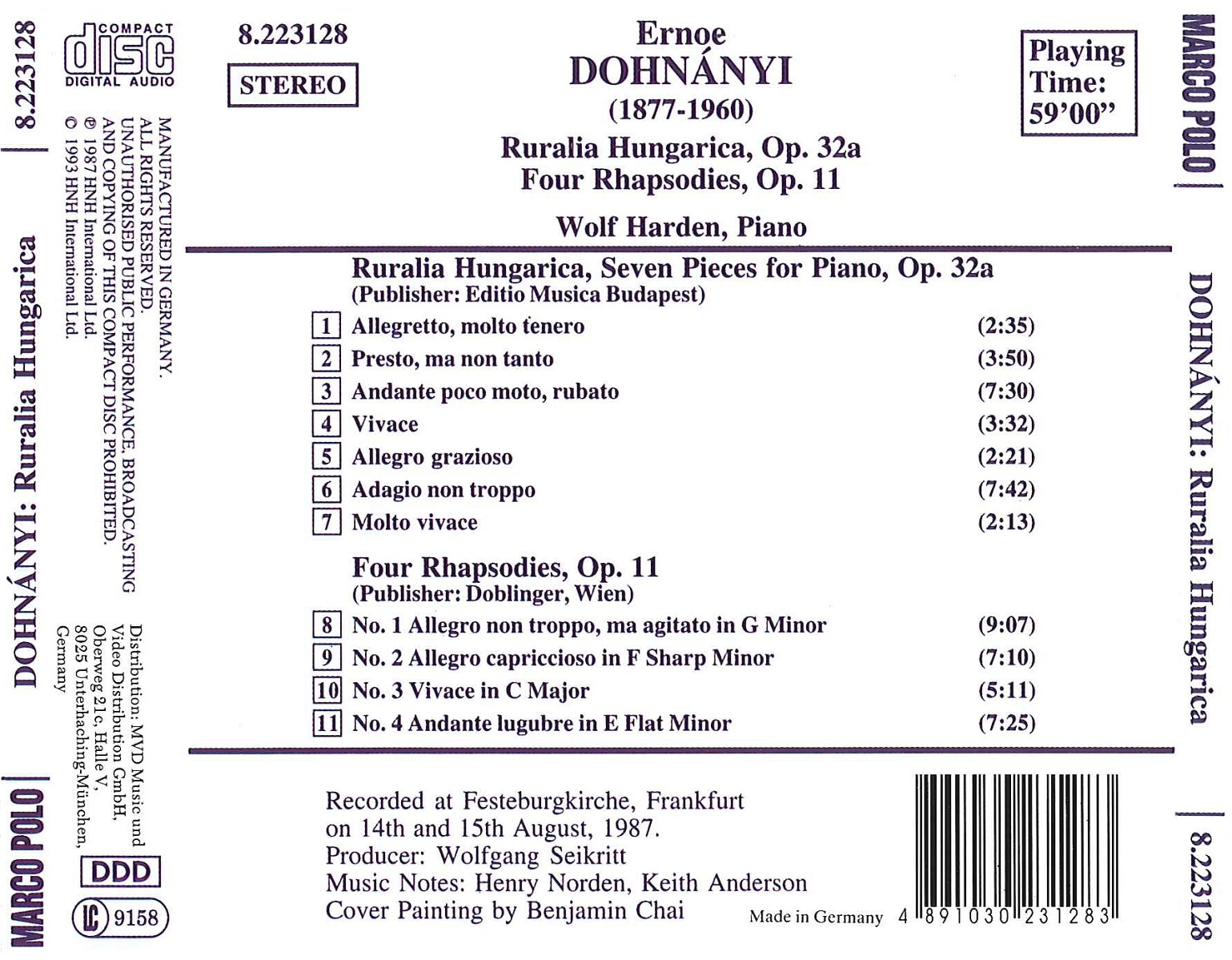 DOHNANYI: Ruralia Hungarica, Four Rhapsodies - slide-1