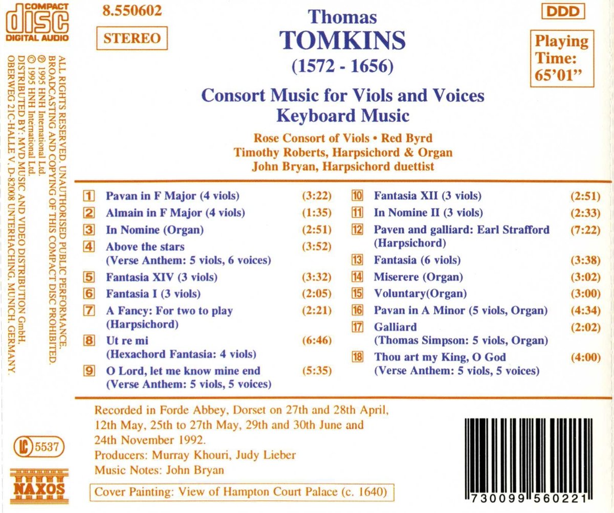 TOMKINS: Consort Music & Keyboard - slide-1