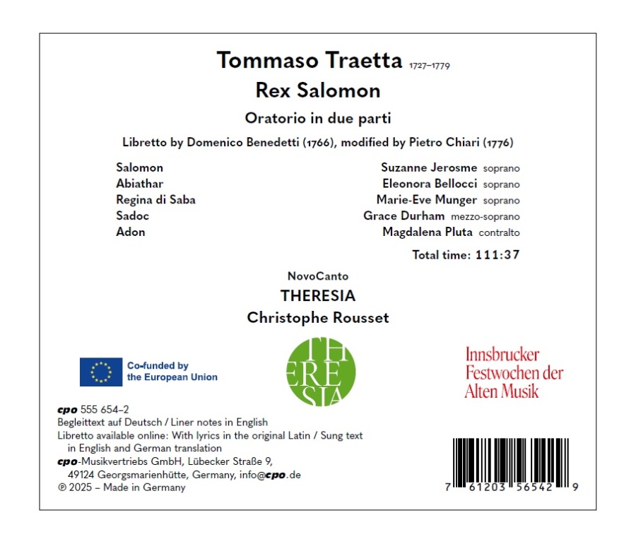 Traetta: Rex Salomon - slide-1