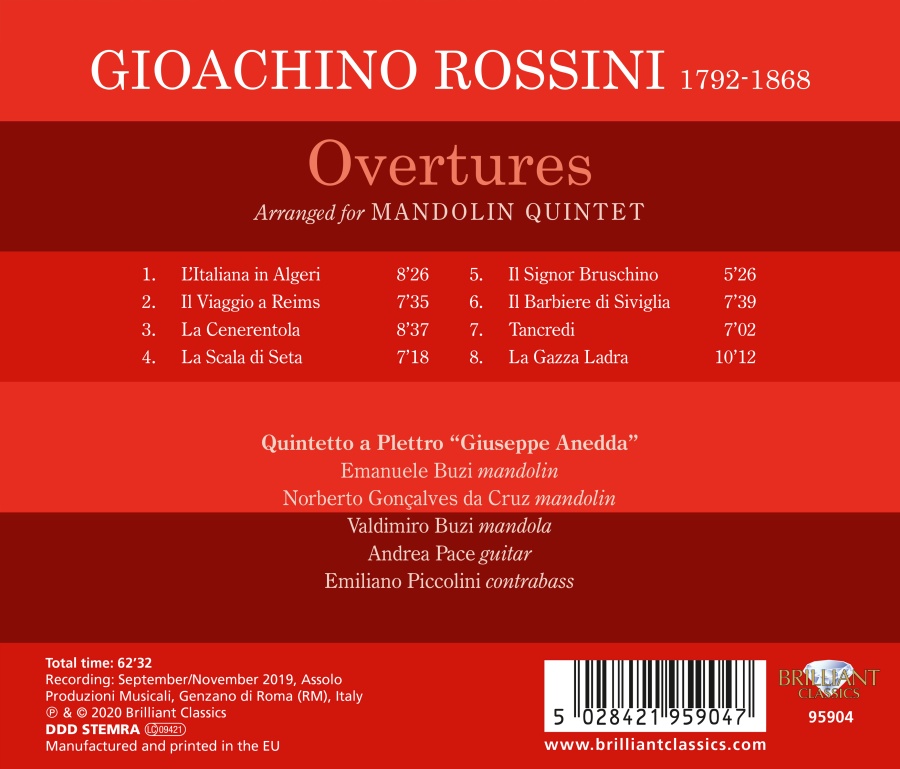 Rossini: Overtures arranged for Mandolin Quintet - slide-1