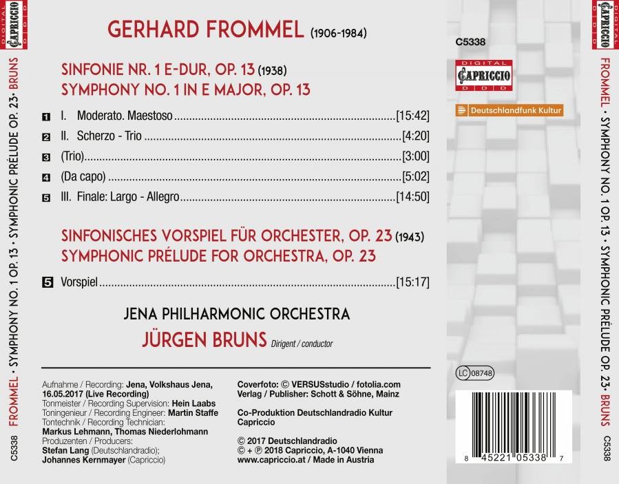 Frommel: Symphony No. 1; Symphonic Prelude - slide-1