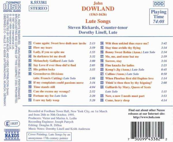 DOWLAND: Lute Songs - slide-1