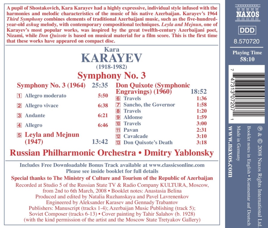 Karayev: Symphony No. 3,  Leyla and Mejnun, Don Quixote - slide-1