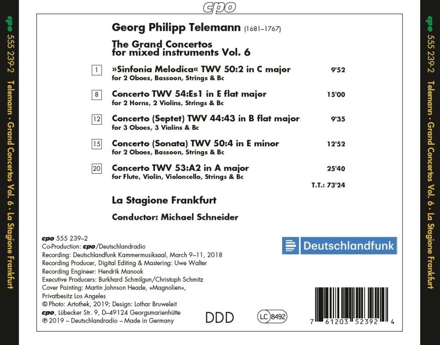 Telemann: The Grand Concertos for Mixed Instruments Vol. 6 - slide-1