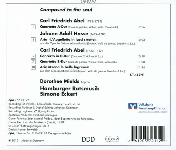 Abel & Hasse: Concerti; Quartetti; Arie - slide-1