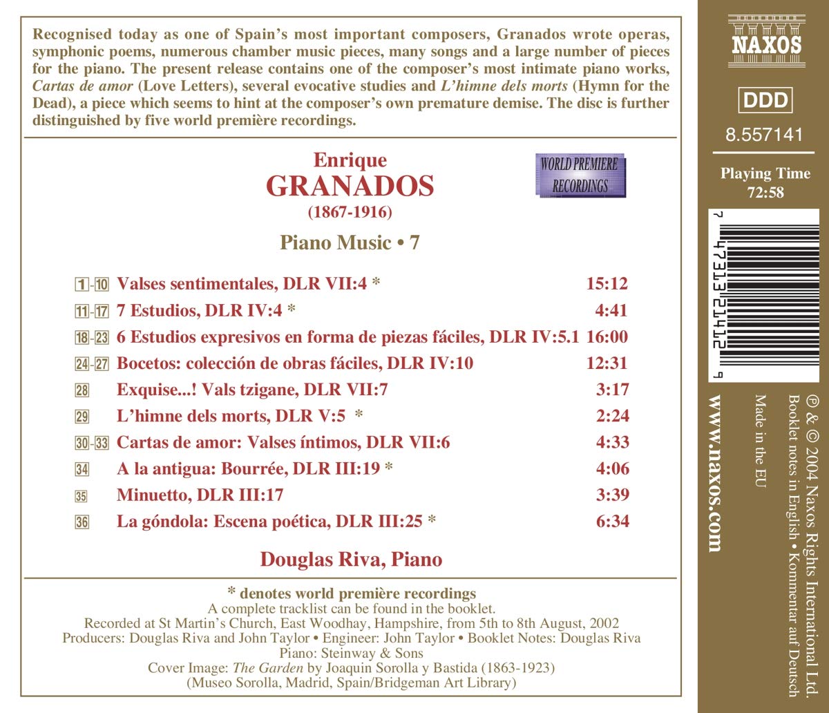 GRANADOS: Piano Music Vol.7 - slide-1