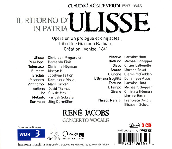 Monteverdi: Il ritorno d'Ulisse in patria (3 CD) edycja de-luxe - slide-1