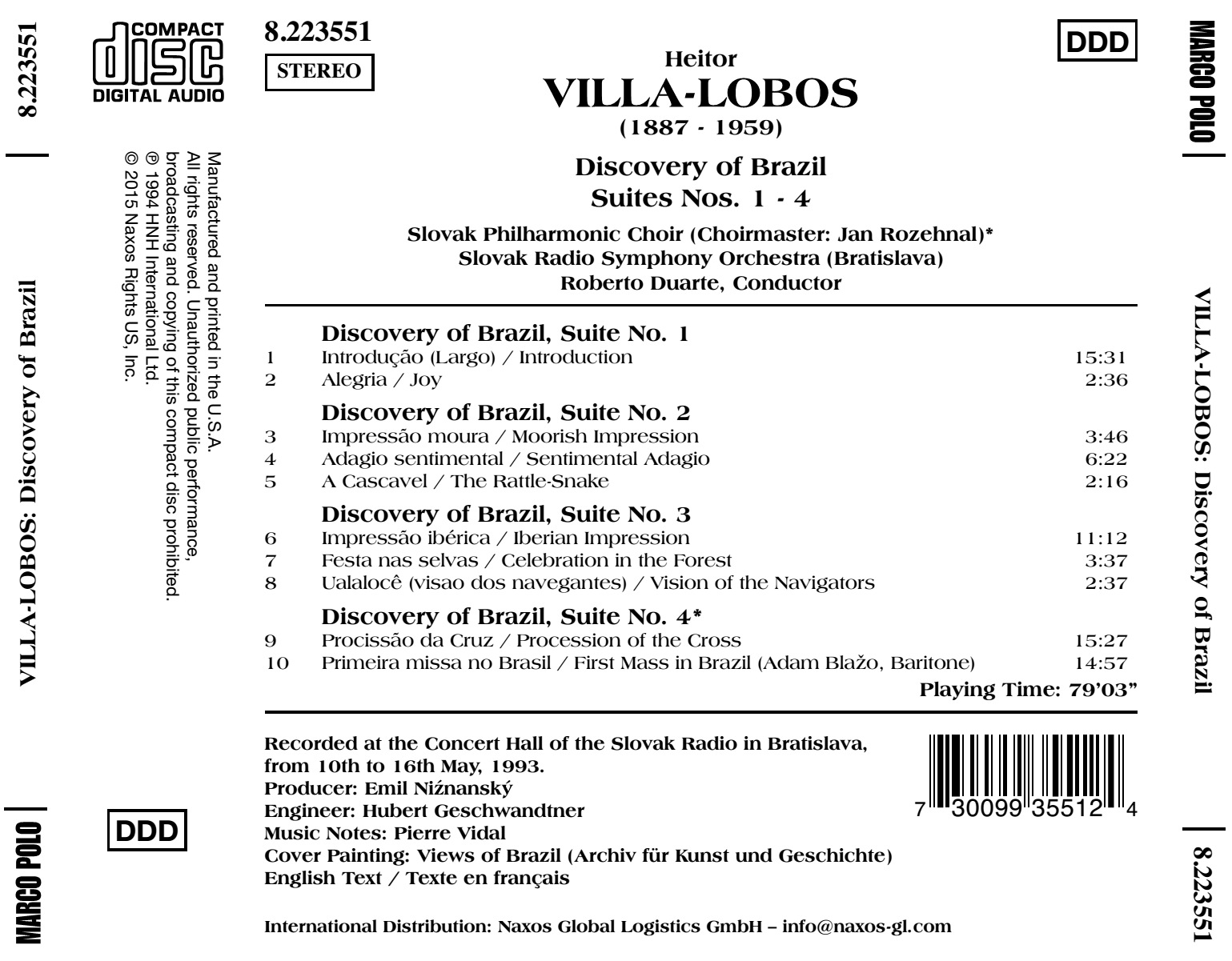VILLA-LOBOS: Discovery of Brazil, Suites Nos. 1 – 4 - slide-1