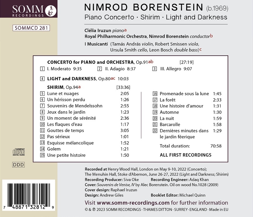 Borenstein: Piano Concerto; Shirim; Light and Darkness - slide-1