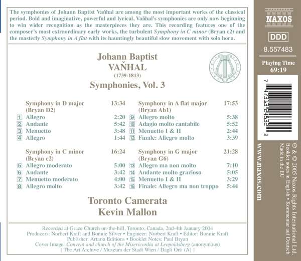 VAŇHAL: Symphonies, Vol. 3 - slide-1