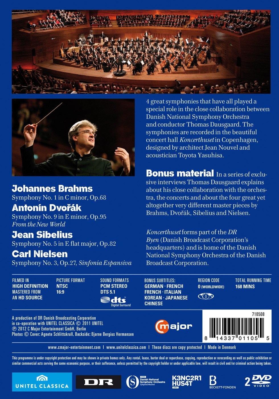 4 Symphonies , Dvorak, Brahms, Sibelius, Nielsen / Thomas Dausgaard - slide-1