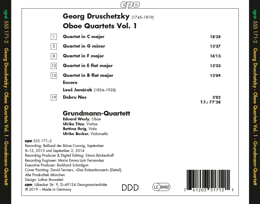 Druschetzky: Oboe Quartets Vol. 1 - slide-1