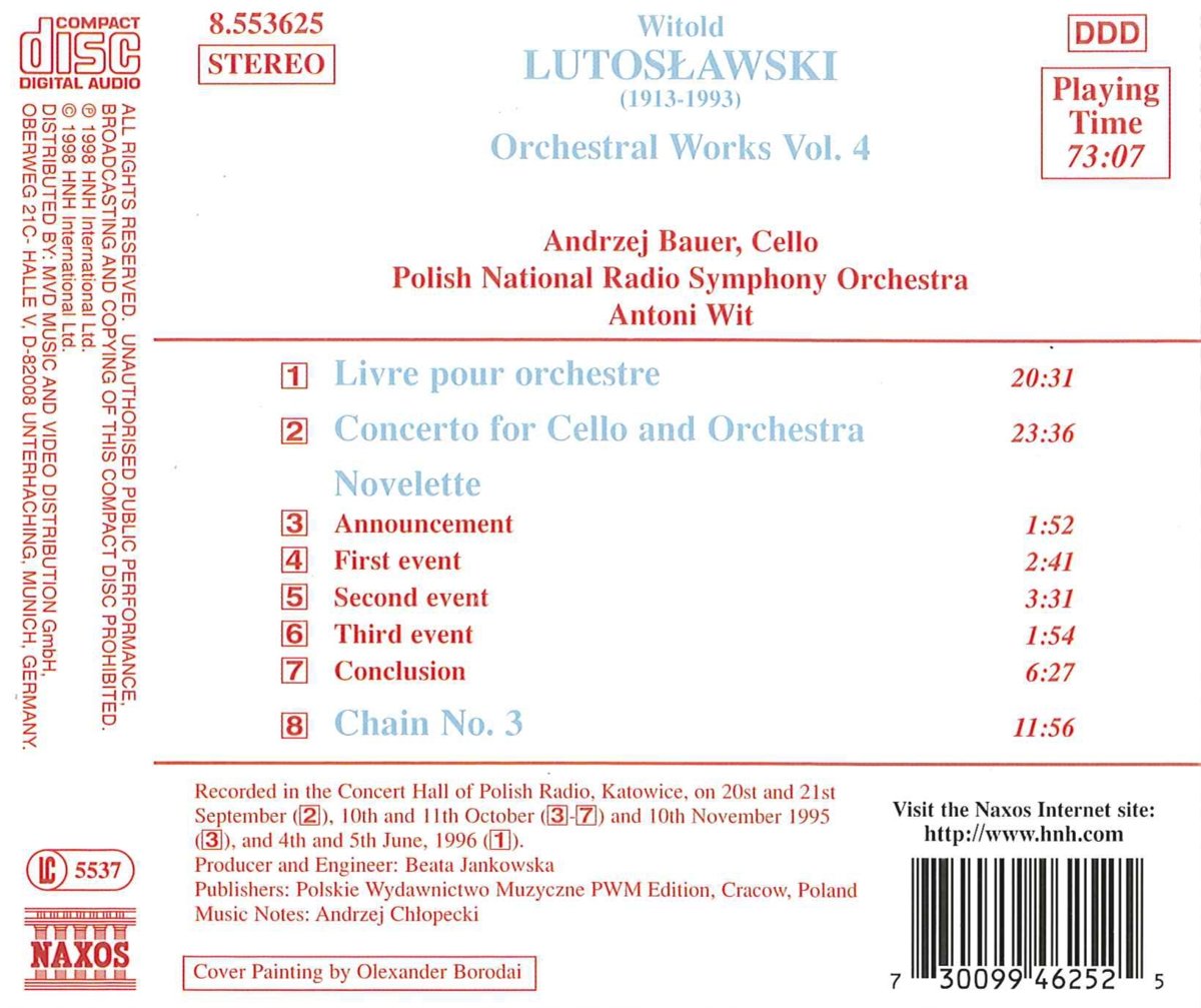 Lutosławski: Livre pour orchestre, Cello Concerto, Novelette and Chain 3  - slide-1