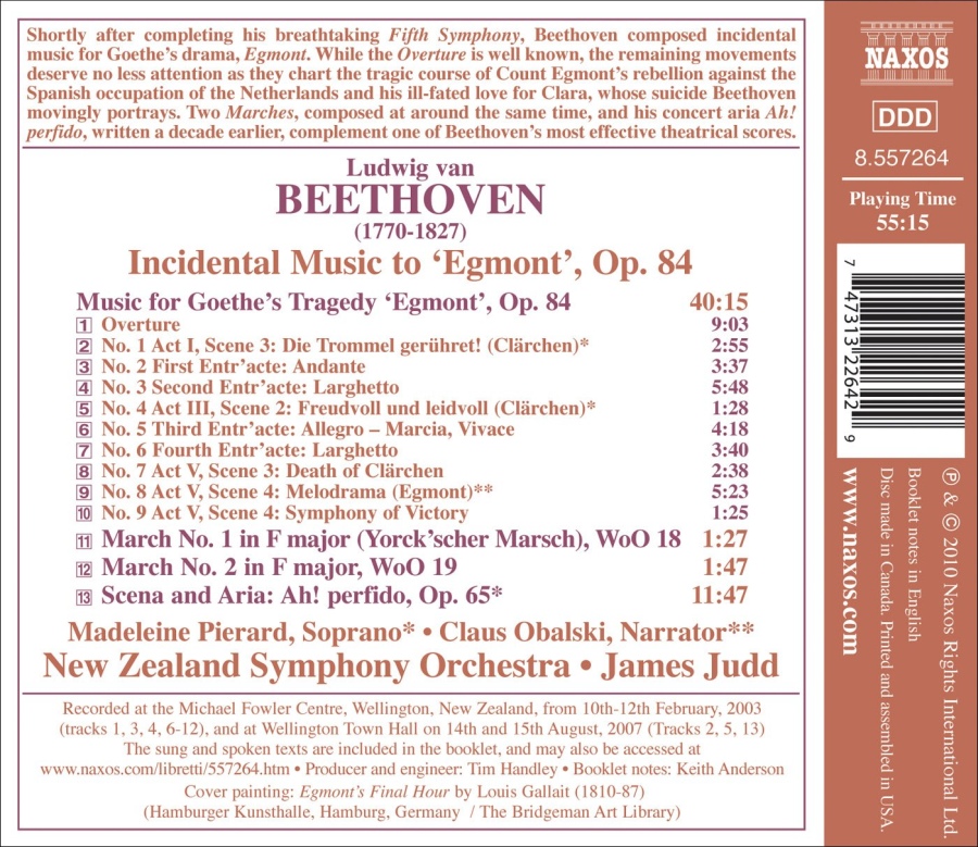 BEETHOVEN: Egmont Op.84 (Incidental Music To Egmont, Ah Perfido Op. 65) - slide-1