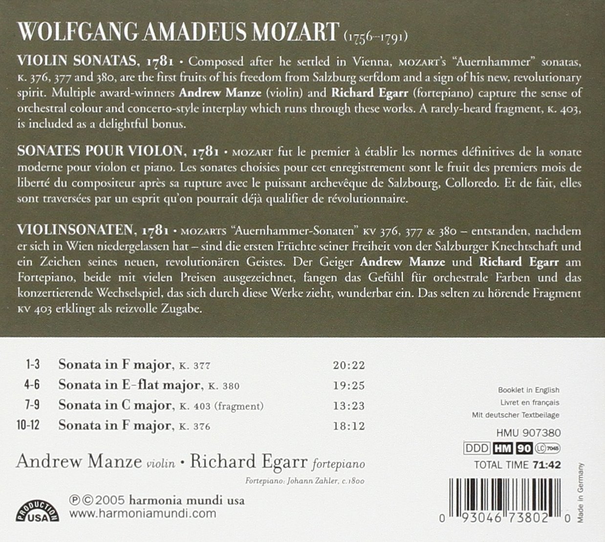 Mozart: Violin Sonatas - slide-1