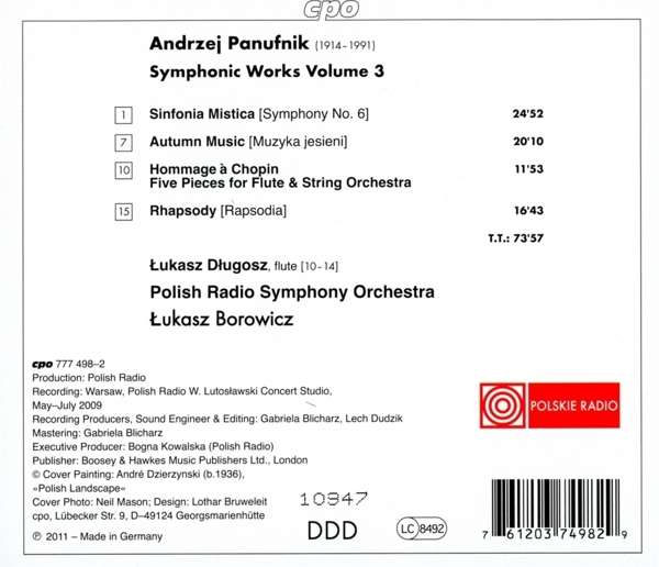 Panufnik: Symphonic Works Vol. 3: Sinfonia Mistica (Symph. No. 6), Autumn Music, Hommage a Chopin, Rhapsody - slide-1