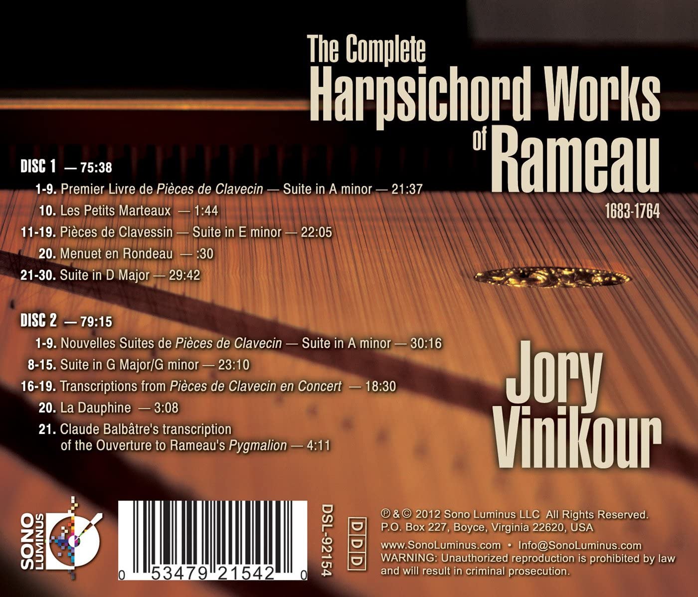 Rameau: Complete Harpsichord Works - slide-1