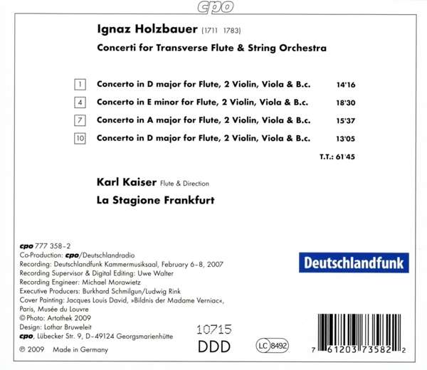 Holzbauer: Concerti for Transverse Flute & String Orchestra - slide-1