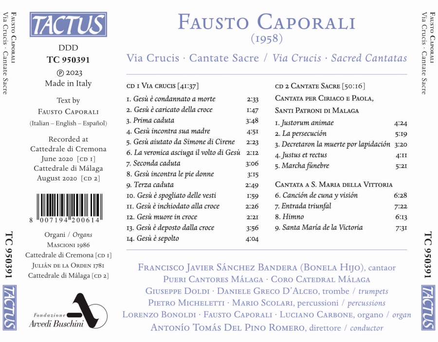 Caporali: Via Crucis; Sacred Cantatas - slide-1