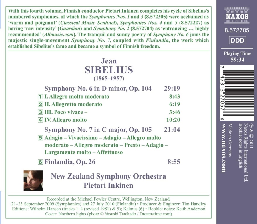 Sibelius: Symphonies Nos. 6 and 7, Finlandia - slide-1