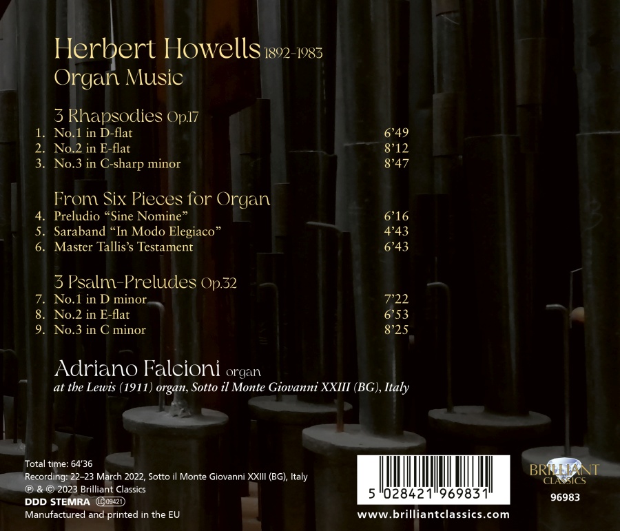 Howells: Organ Music - slide-1