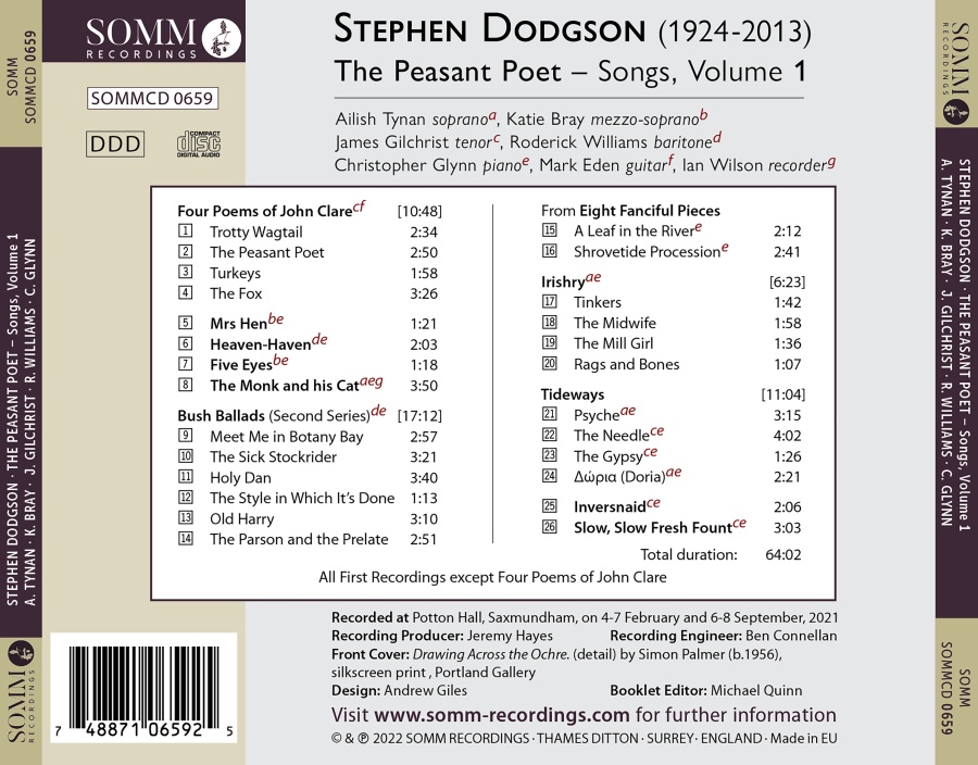 Dodgson: The Peasant Poet - Songs Vol. 1 - slide-1