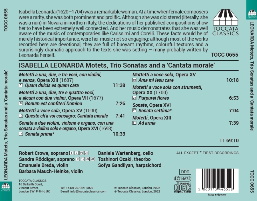 Leonarda: Motets; Trio Sonatas; Cantata morale - slide-1