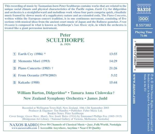 SCULTHORPE: Earth Cry; Piano Concerto - slide-1