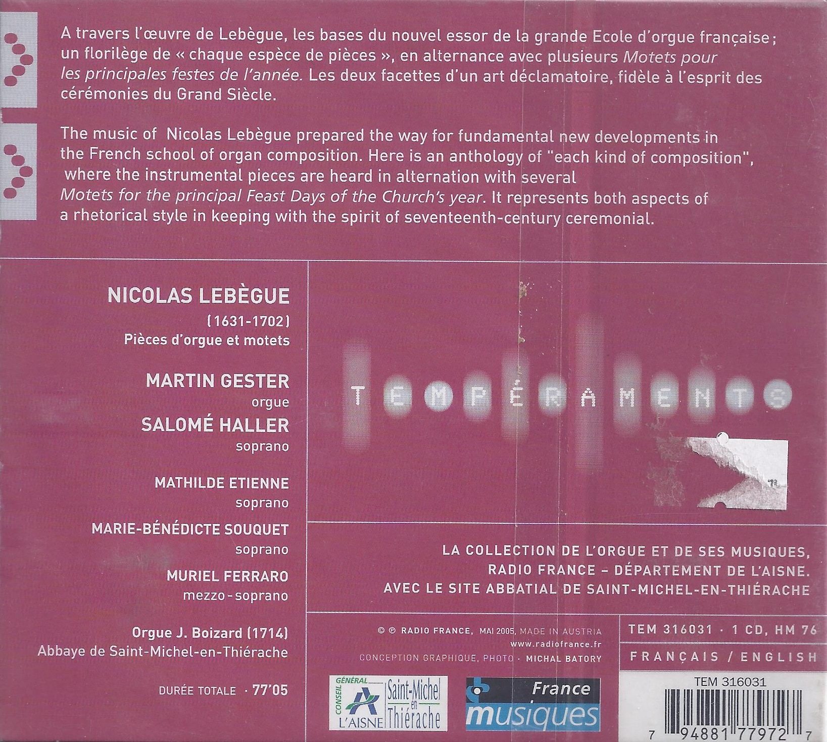 Lebegue: Pieces D'orgue & Motets - slide-1
