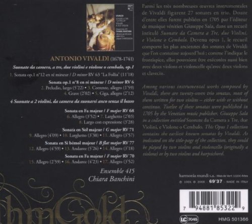 Vivaldi, Antonio: Sonate a tre "La Follia", Sonate a due violini - slide-1