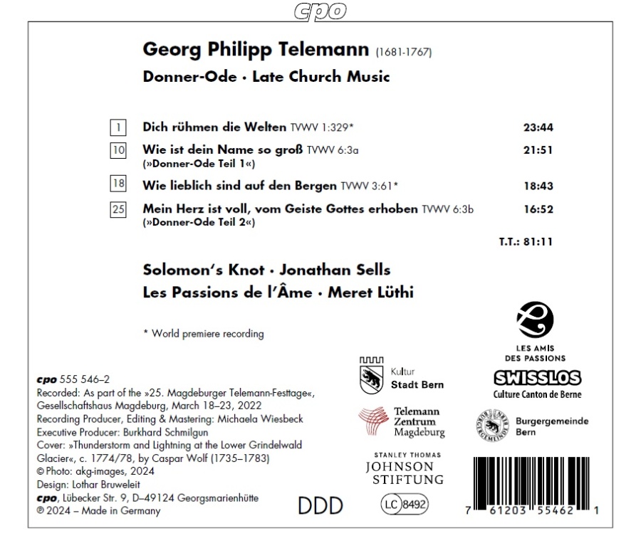 Telemann: Donner-Ode - Late Church Music - slide-1