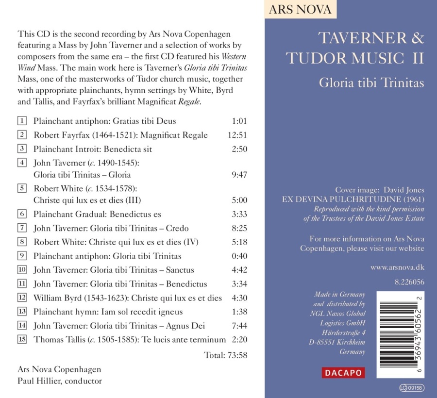 TAVERNER & TUDOR MUSIC II - Gloria tibi Trinitas  - slide-1