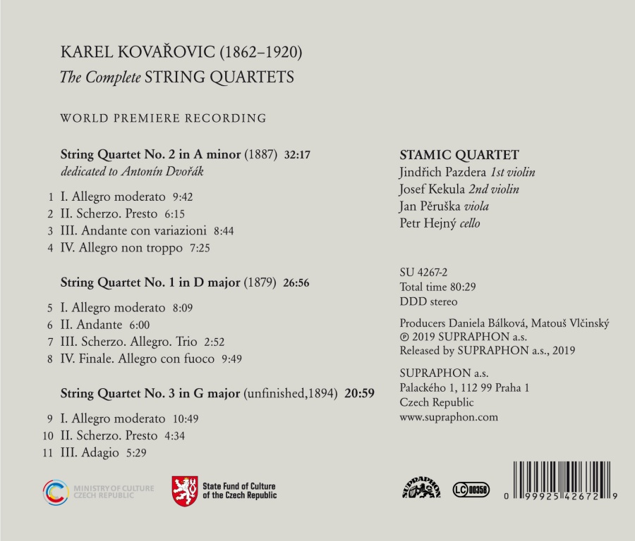 Kovařovic: The Complete String Quartets - slide-1