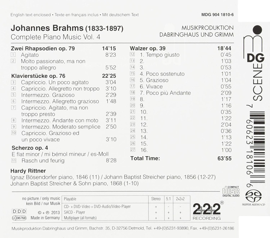 Brahms: Complete Piano Music Vol. 4 - slide-1