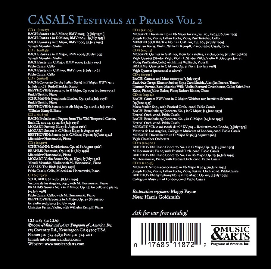Casals Festivals at Prades, Vol. 2 - slide-1