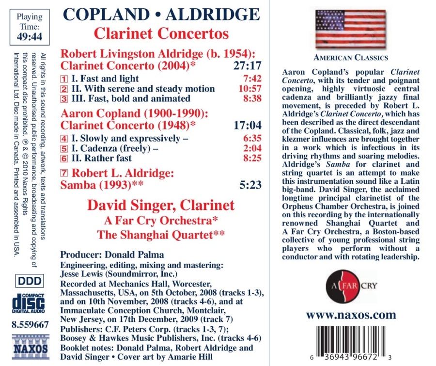 Copland, Aldrige: Clarinet Concertos - slide-1