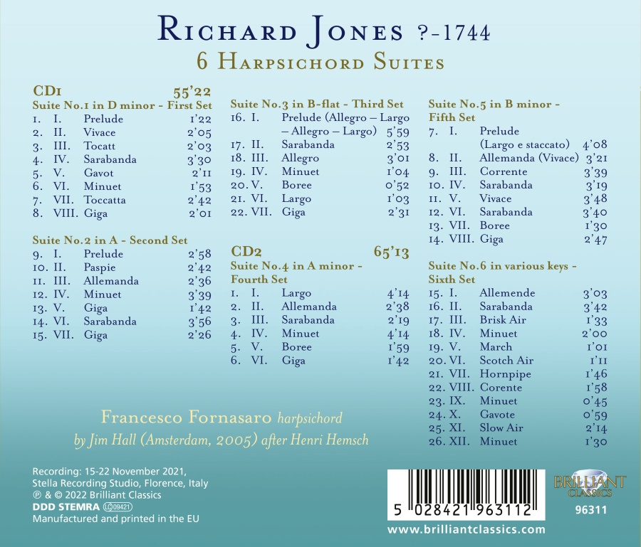Jones: 6 Harpsichord Suites - slide-1