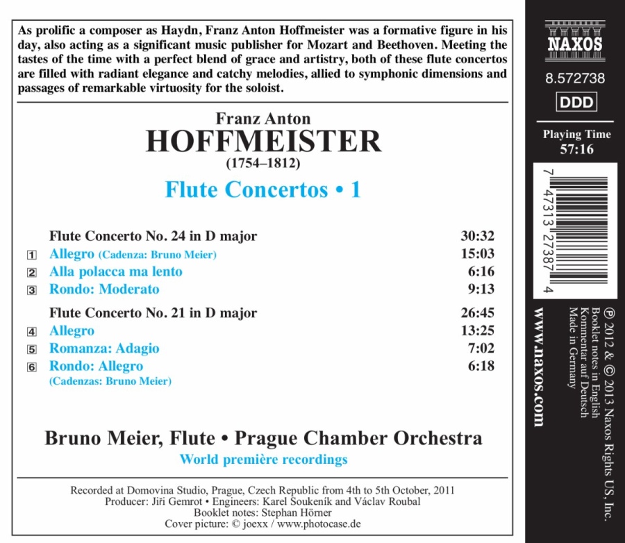 Hoffmeister: Flute Concertos Vol. 1 - slide-1
