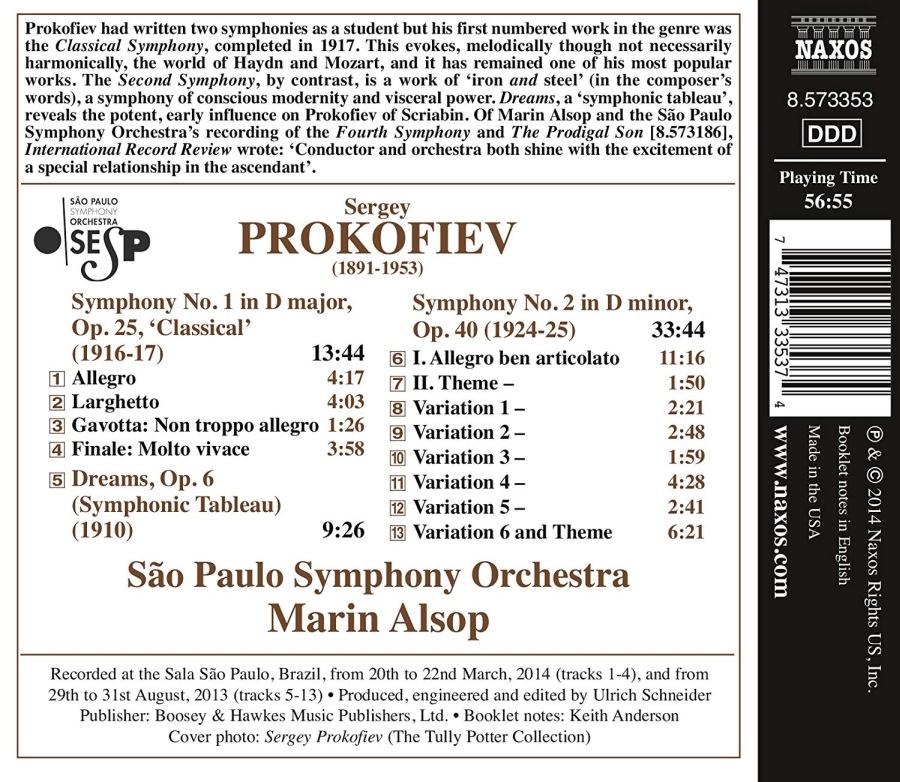 Prokofiev: Symphonies Nos. 1 & 2; Dreams, Op. 6 - slide-1