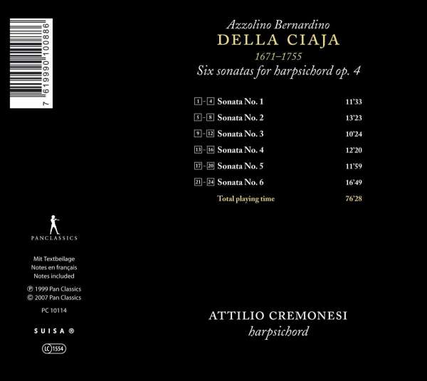 Azzolino Bernardino della Ciaja - Sechs Sonaten für Cembalo Op. 4 - slide-1