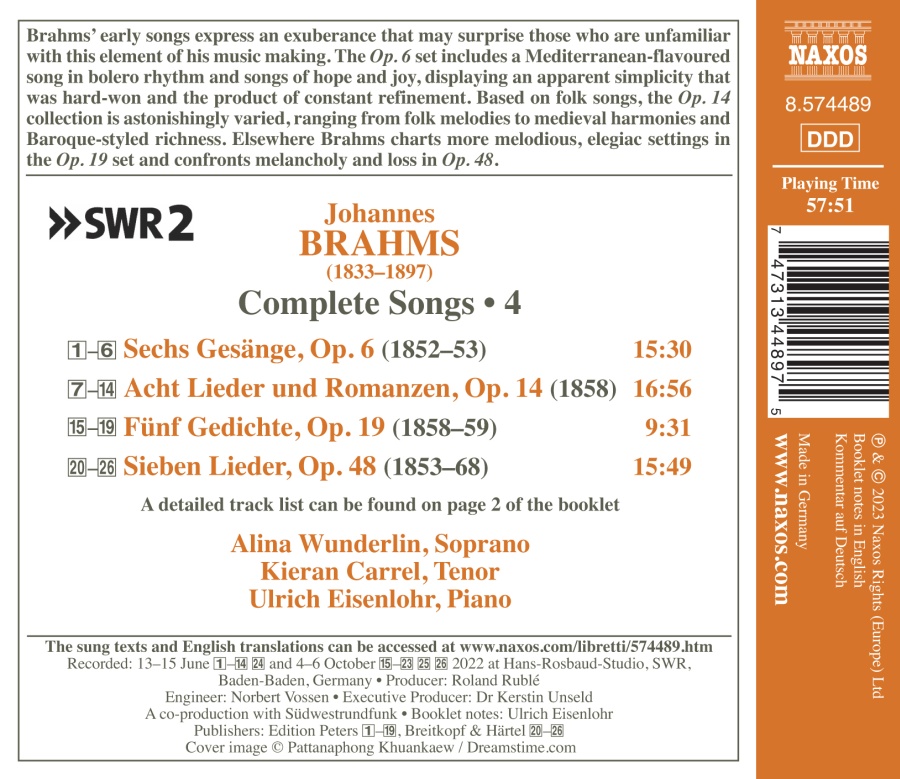 Brahms: Complete Songs Vol. 4 - slide-1