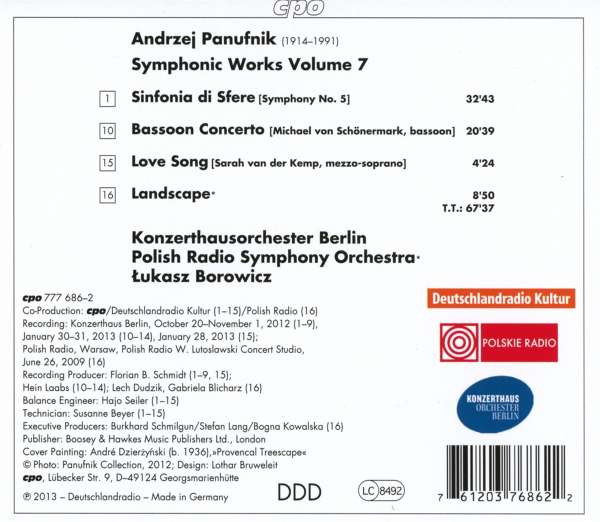 Panufnik: Symphonic Works Vol. 7 - Sinfonia di Sfere, Bassoon Concerto - slide-1