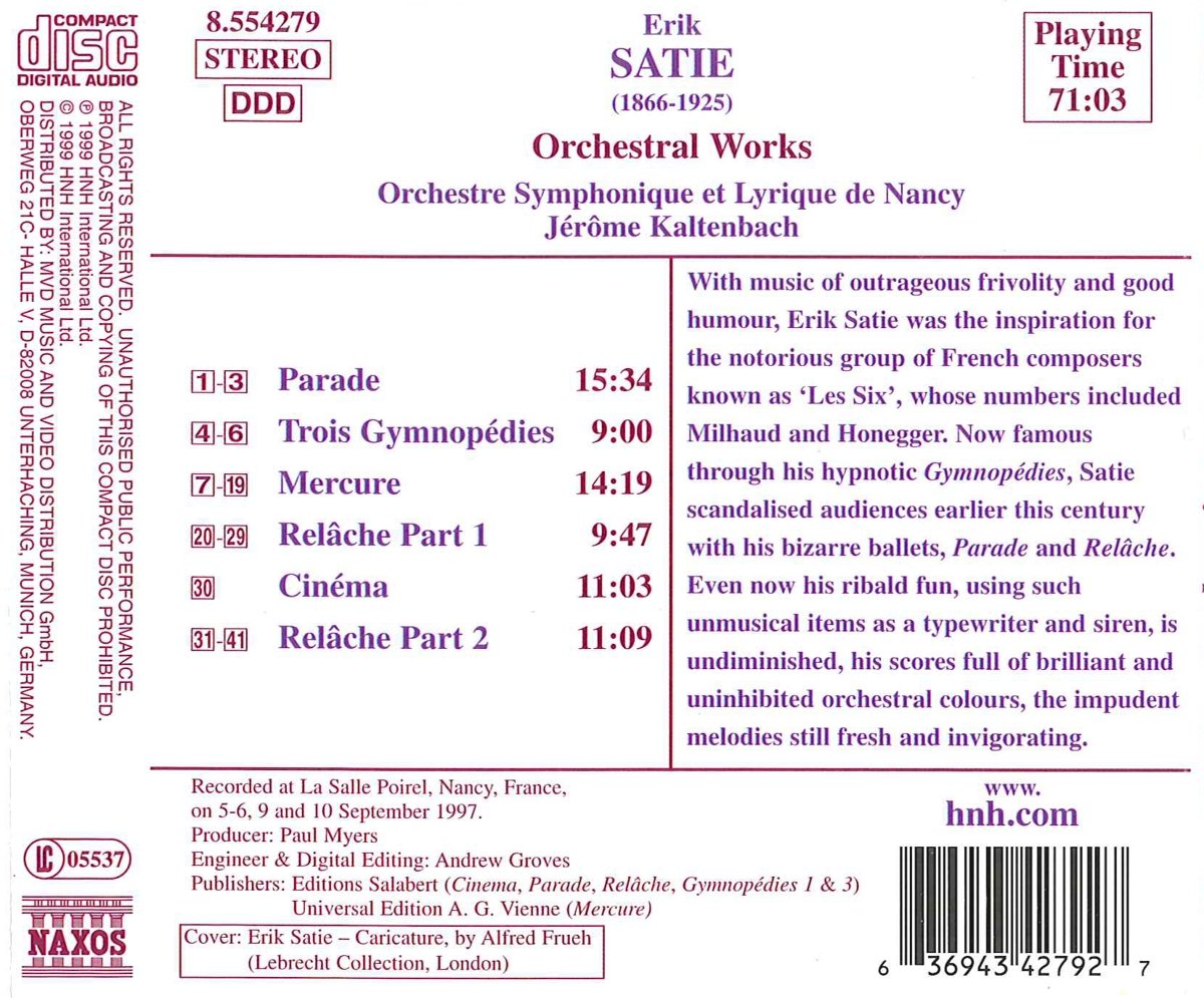 SATIE: Parade, Trois Gymnopedies, ... - slide-1