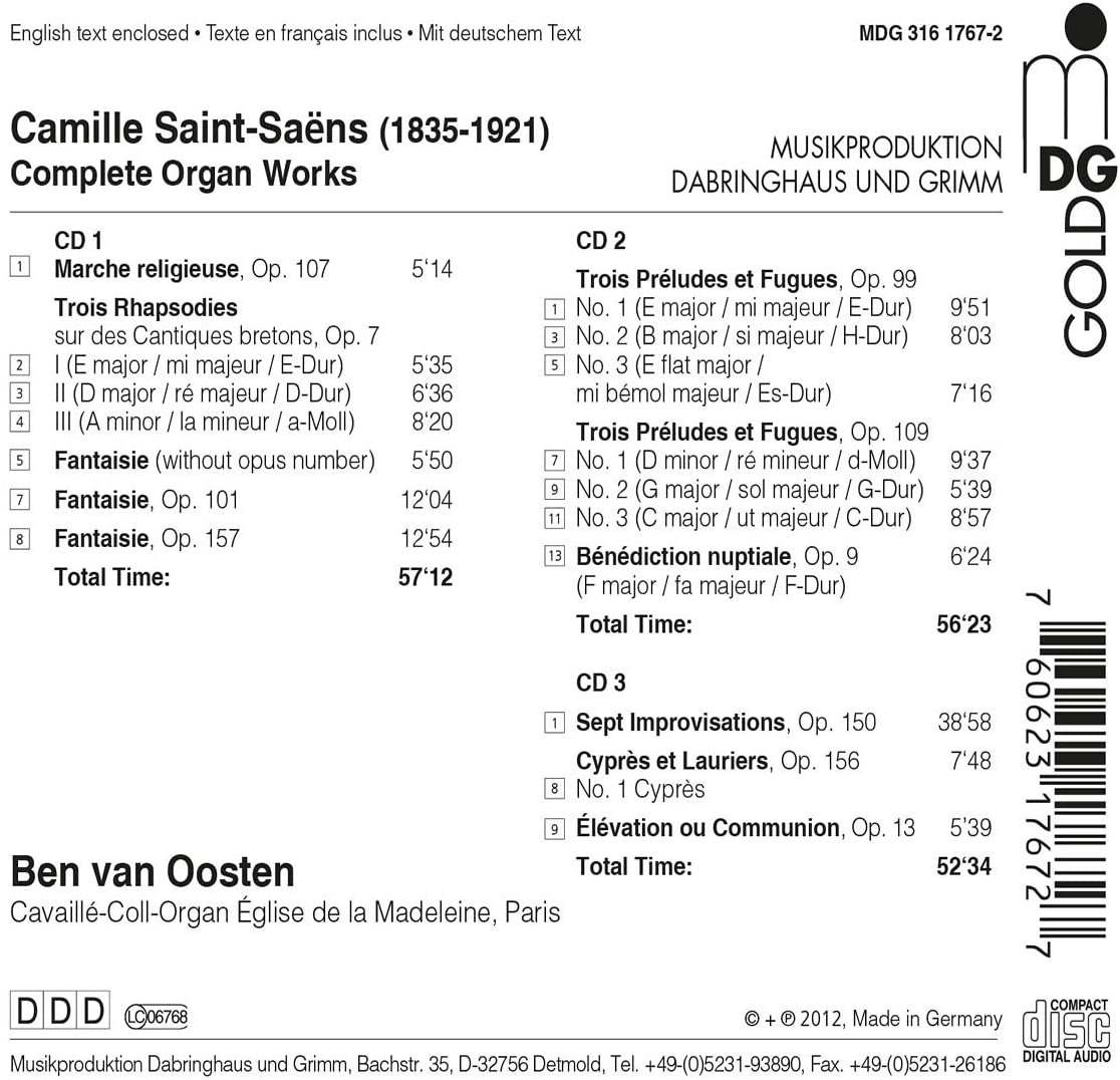 Saint-Saëns: Complete Organ Works - slide-1