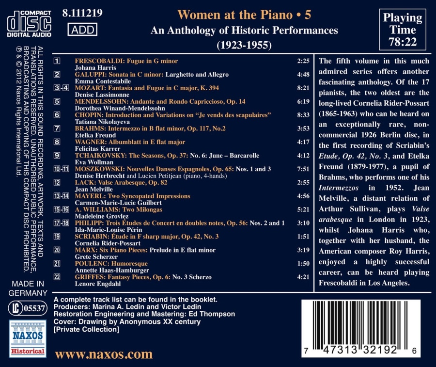 Women at the Piano • 5, An Anthology of Historic Performances 1923-1955 - slide-1