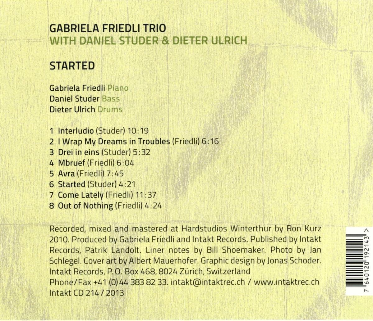 Friedli Gabriela Trio: Started - slide-1