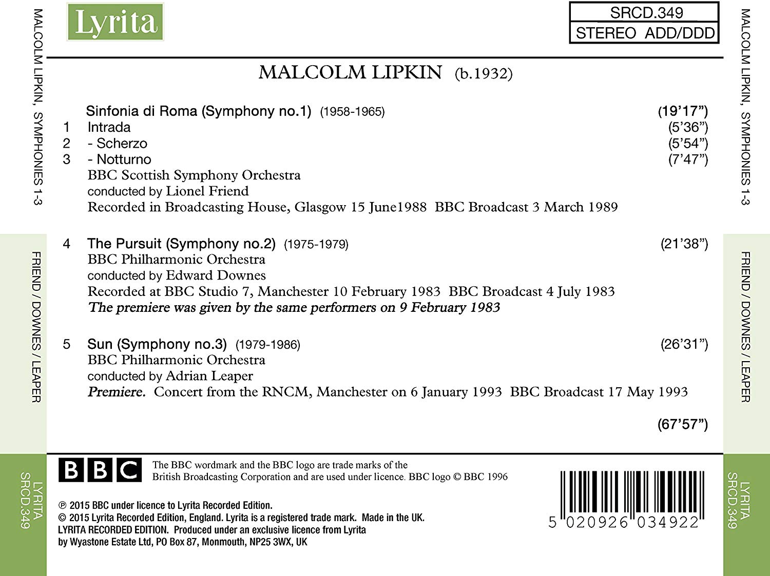 Lipkin: The Symphonies Nos. 1 - 3 - slide-1